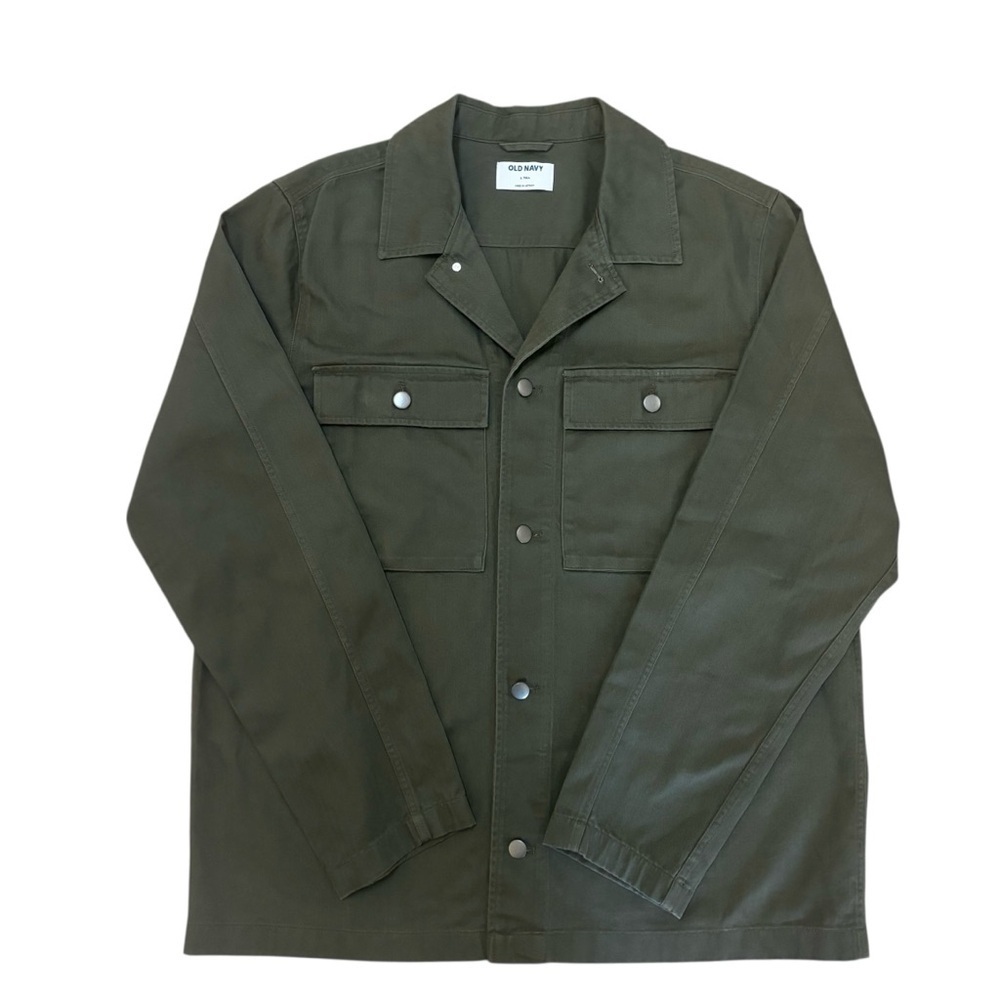 NWT Old Navy Utility Shirt Jacket Women’s Large Tall – Olive Green 100% Cotton